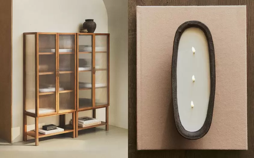 SIDEBOARD AUS ESCHENHOLZ UND DUFTKERZE