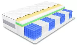Taschenfederkernmatratze Federkernmatratze, 10 Schichten aus hochwertigem Material , 7 Zonen, 25 cm hoch, INTEGRIERTER TOPPER