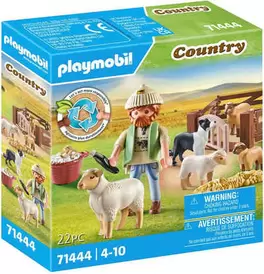 Junger Schäfer mit Schafen (71444), Country Konstruktions-Spielset, (69 St), teilweise aus recyceltem Material; Made in Europe