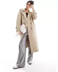 Longline Belted Trench Coat - White
