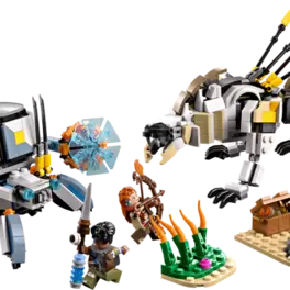 Aloy und Varl vs. Panzerwanderer und Sägezahn