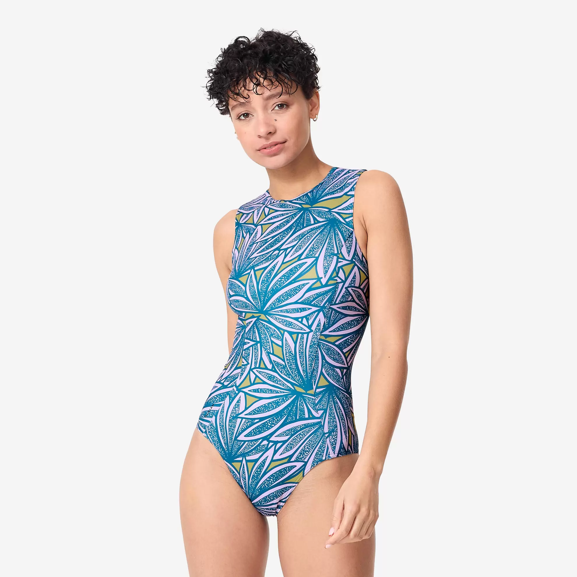 OLAIAN Badeanzug Surfen Damen Carla blau/violett