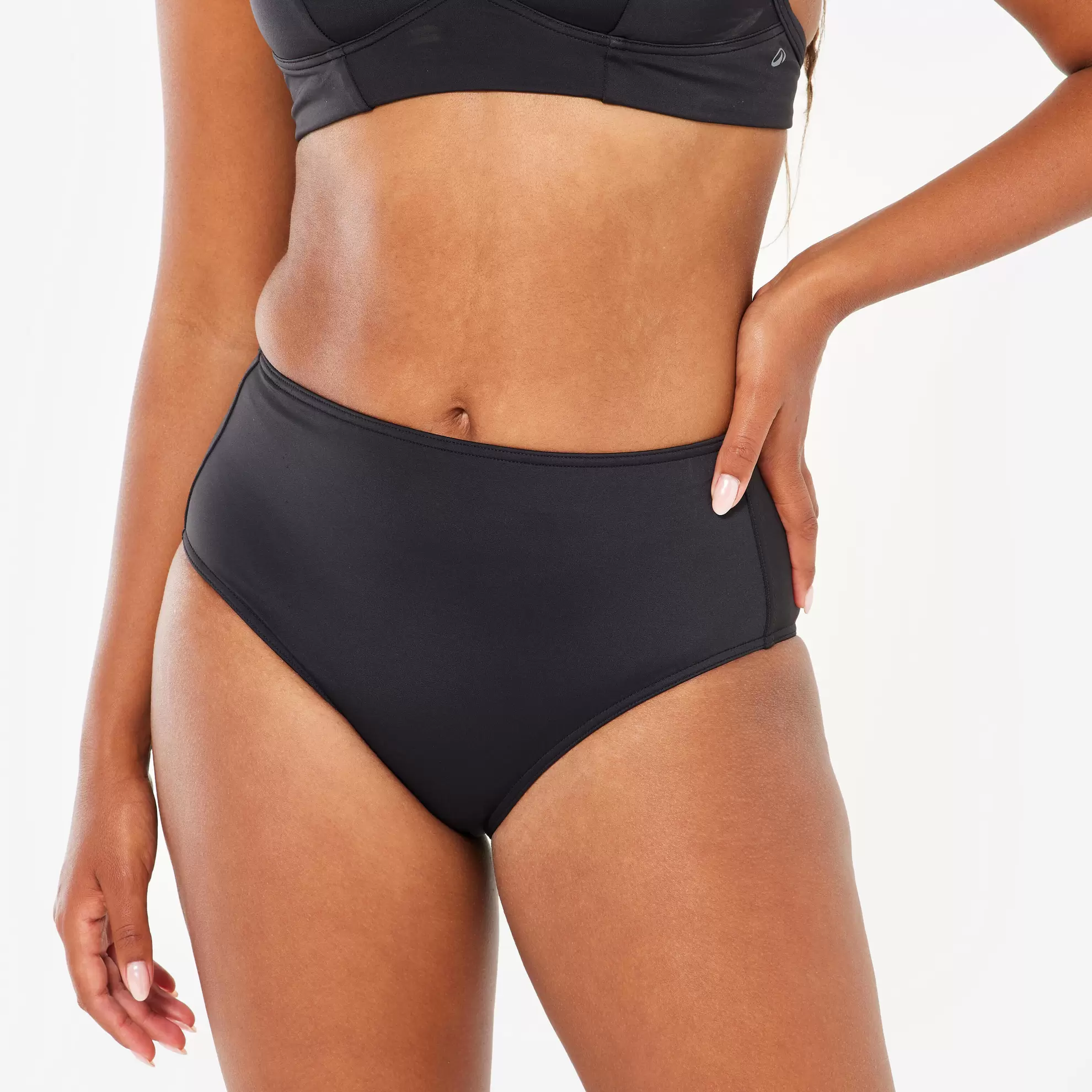 OLAIAN Bikini-Hose Romi hoher Taillenbund Surfen Damen schwarz