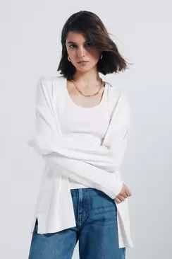 Leichte offene Strickjacke