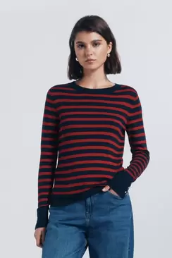 Feiner Jersey mit Knöpfe und Bündchen