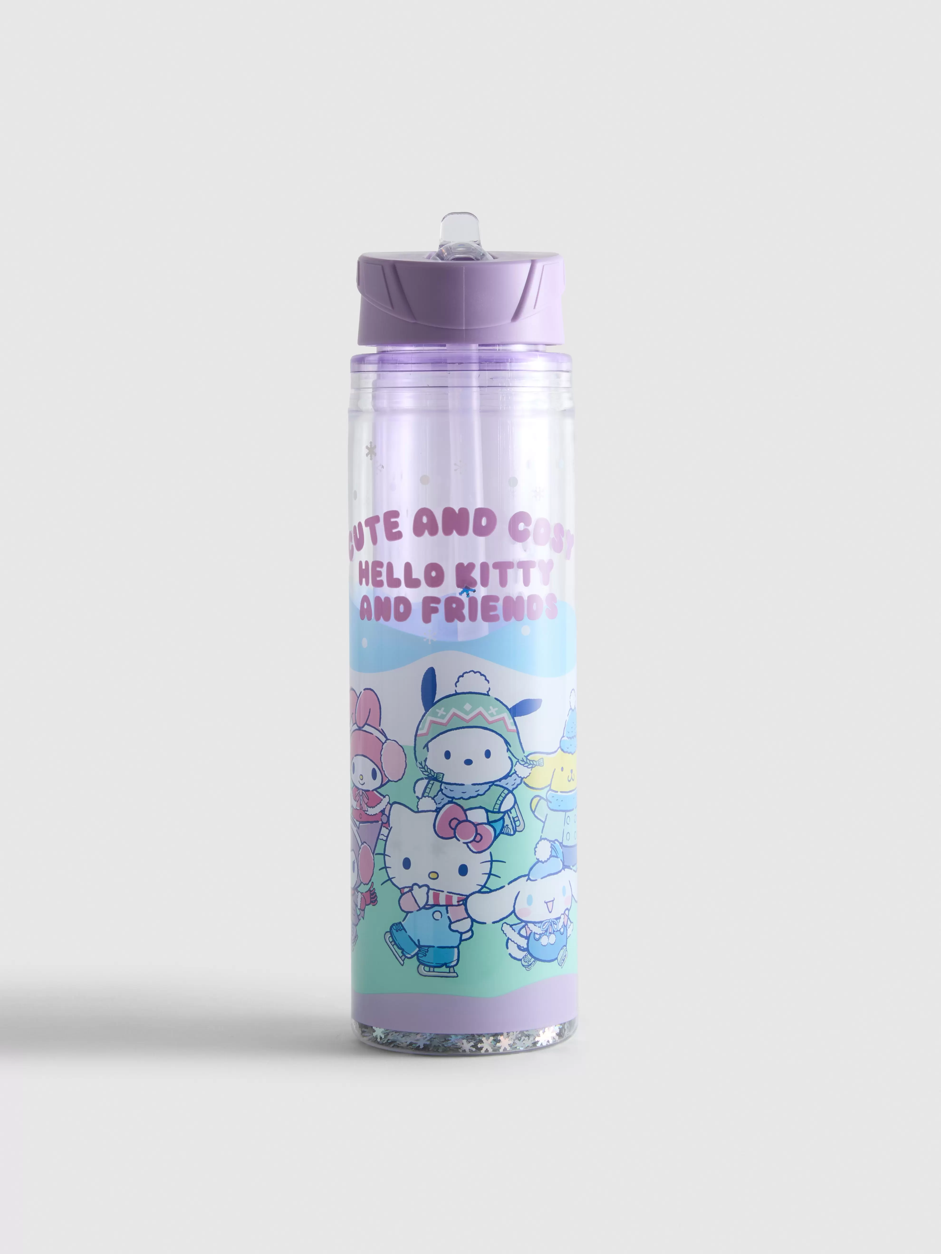 Hello Kitty Glitter Water Bottle