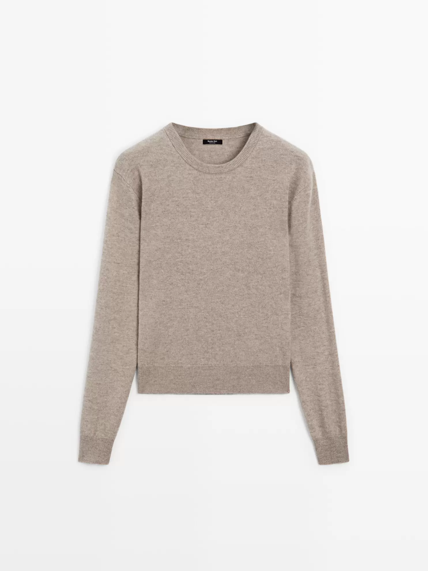 Strickpullover aus Wollmischgewebe mit Rundausschnitt