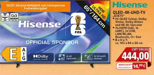 Hisense - QLED-4K-UHD-TV 65E75