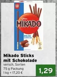 Mikado Sticks mit Schokolade
