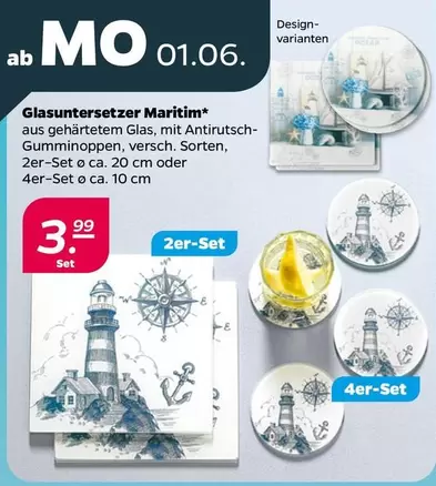 Glasuntersetzer Maritim*