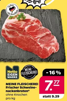 Frischer Schweine-nackenbraten ohne Knochen