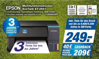 Epson - Multifunktionsdrucker EcoTank ET-2951