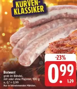 Bratwurst grob im Bündel