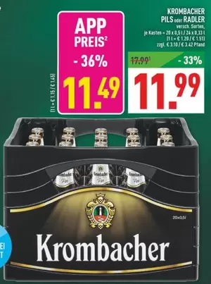 Krombacher - Pils oder Radler