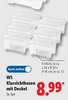 Klarsichtboxen mit Deckel