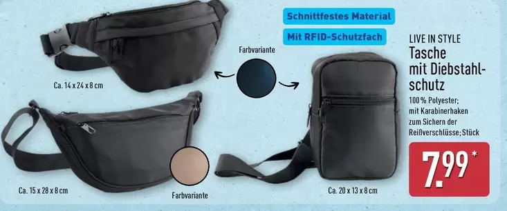 Tasche mit Diebstahlschutz