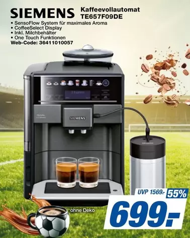 Siemens - Kaffeevollautomat TE657F09DE
