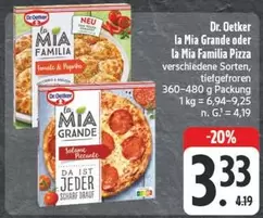 Dr Oetker - la Mia Grande oder la Mia Familia Pizza
