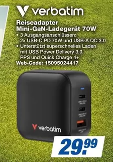 Reiseadapter Mini-GaN-Ladegerät 70W