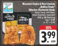 Wiesenhof Chicken & More Schmiede "AmBoss-Steaks" Hähnchen-Oberkeulen-Steaks