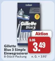 Gillette - Blue 3 Simple Einwegrasierer 8-Stück-Packung