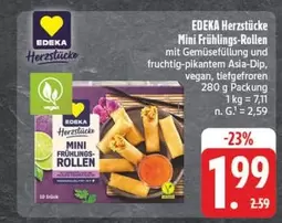 Mini Frühlings-Rollen mit Gemüsefüllung und fruchtig-pikantem Asia-Dip