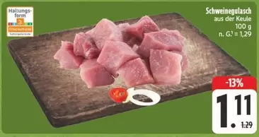 Schweinegulasch aus der Keule