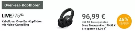 Jbl - LIVE775NC Kabelloser Over-Ear-Kopfhörer mit Noise-Cancelling