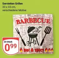 Servietten Barbecue