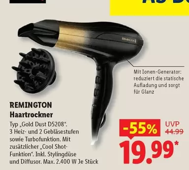 Remington - Haartrockner Gold Dust D5208