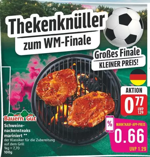 Schweine-nackensteaks mariniert