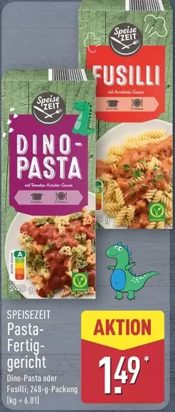Dino-Pasta oder Fusilli Fertiggericht