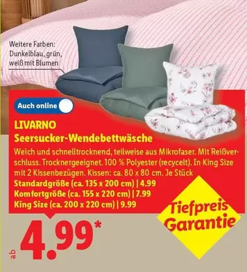 Seersucker-Wende-Bettwäsche