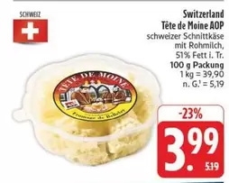 Tête de Moine AOP schweizer Schnittkäse mit Rohmilch