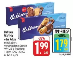 Waffeln oder Kekse schokoliiert