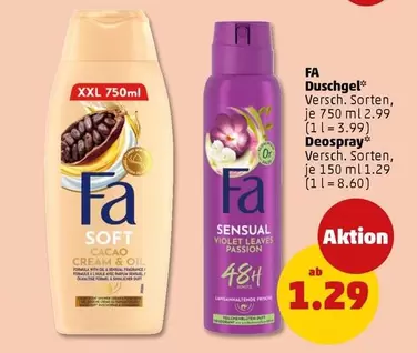 Duschgel, Deospray