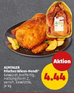 Frisches Wiesn-Hendl
Gewürzt, bratfertig, Haltungsform 2, versch. Gewichte