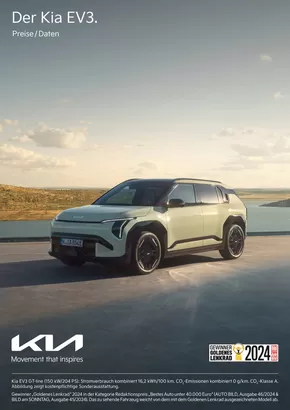 KIA Katalog in Raguhn-Jeßnitz | KIA EV3 | 2024-09-03T00:00:00.000Z - 2025-09-03T00:00:00.000Z