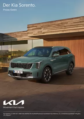 KIA Katalog in Raguhn-Jeßnitz | KIA Sorento | 2024-12-19T00:00:00.000Z - 2025-12-19T00:00:00.000Z