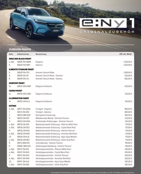 Honda Katalog in Norderstedt | Honda e:NY1 ZUBEHÖR-PREISLISTE | 2025-03-25T00:00:00.000Z - 2026-03-25T00:00:00.000Z