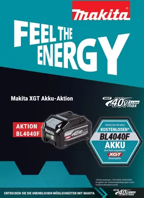 Makita Katalog | Makita XGT Akku-Aktion | 2025-04-22T00:00:00.000Z - 2025-09-30T00:00:00.000Z