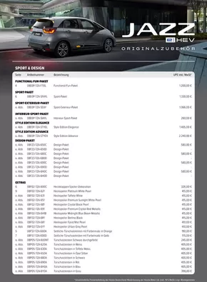 Honda Katalog in Teuschnitz | Honda JAZZ ZUBEHÖR-PREISLISTE | 2025-05-05T00:00:00.000Z - 2026-05-05T00:00:00.000Z