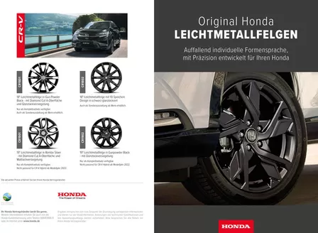 Honda Katalog in Admannshagen-Bargeshagen | ÜBERSICHT HONDA LEICHTMETALLFELGEN | 2025-06-17T00:00:00.000Z - 2026-06-17T00:00:00.000Z