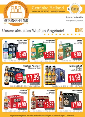 Getränke Göbel Katalog | Sonderangebote für Sie | 2025-06-30T00:00:00.000Z - 2025-08-02T00:00:00.000Z