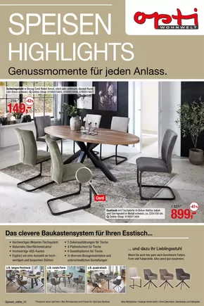 Opti Wohnwelt Katalog in Karlsruhe | Speisen Highlights | 2025-06-25T00:00:00.000Z - 2025-08-31T00:00:00.000Z