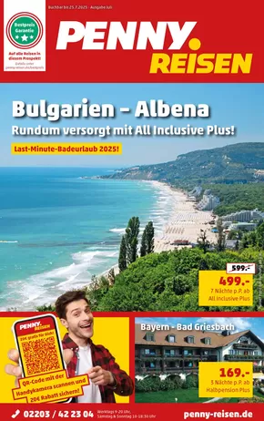 Penny Reisen Katalog in Cottbus | Penny Reisen flugblatt | 2025-06-28T00:00:00.000Z - 2025-07-25T00:00:00.000Z