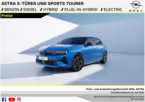 Opel Katalog in Stavenhagen | Opel Astra 5-Türer | 2025-07-03T00:00:00.000Z - 2026-07-03T00:00:00.000Z