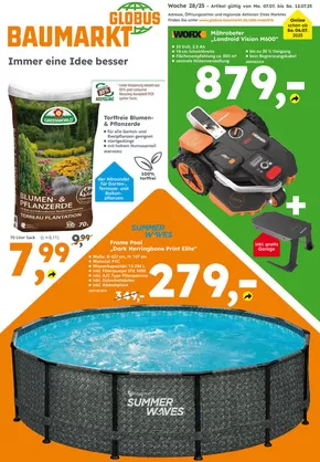 Globus Baumarkt Katalog | Tolles Angebot für Schnäppchenjäger | 2025-07-06T00:00:00.000Z - 2025-07-12T00:00:00.000Z