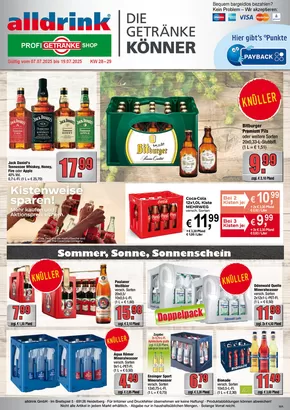 alldrink Katalog | Top-Angebote für Sparfüchse | 2025-07-06T00:00:00.000Z - 2025-07-19T00:00:00.000Z