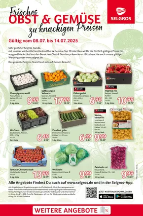 Selgros Katalog in Stuttgart | Obst & Gemüse | 2025-07-08T00:00:00.000Z - 2025-07-14T00:00:00.000Z